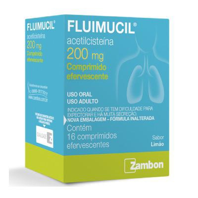 Fluimucil 200mg Com 16 Comprimidos Efervescentes